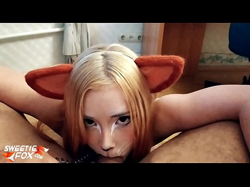 ❤️ Kitsune engole a piça e o esperma na boca ❤❌ Porno bonito em nós ❌